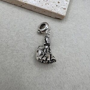Elegant Silver Princess Charm